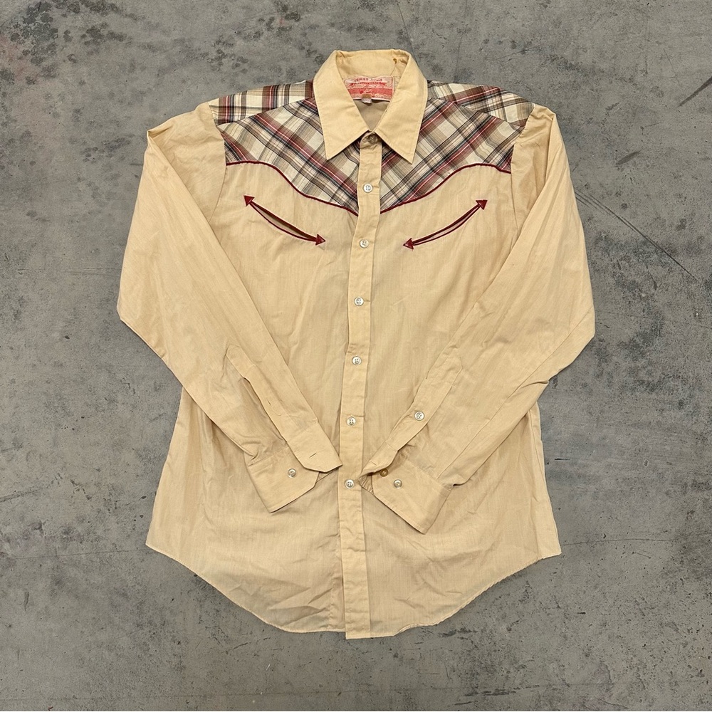 Mens Vintage Chess King Western Shirt Size L